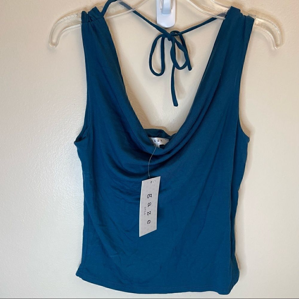Gaze| soft| Rayon| XSmall| tie back| lightweight| stretchy| sleeveless top